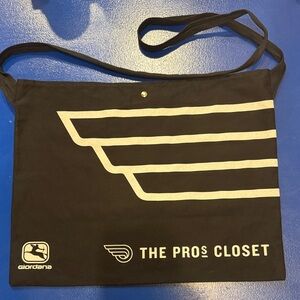 Cycling Musette Bag BLACK Road Bike Gravel Snap Close Italy Made Giordana Pro's